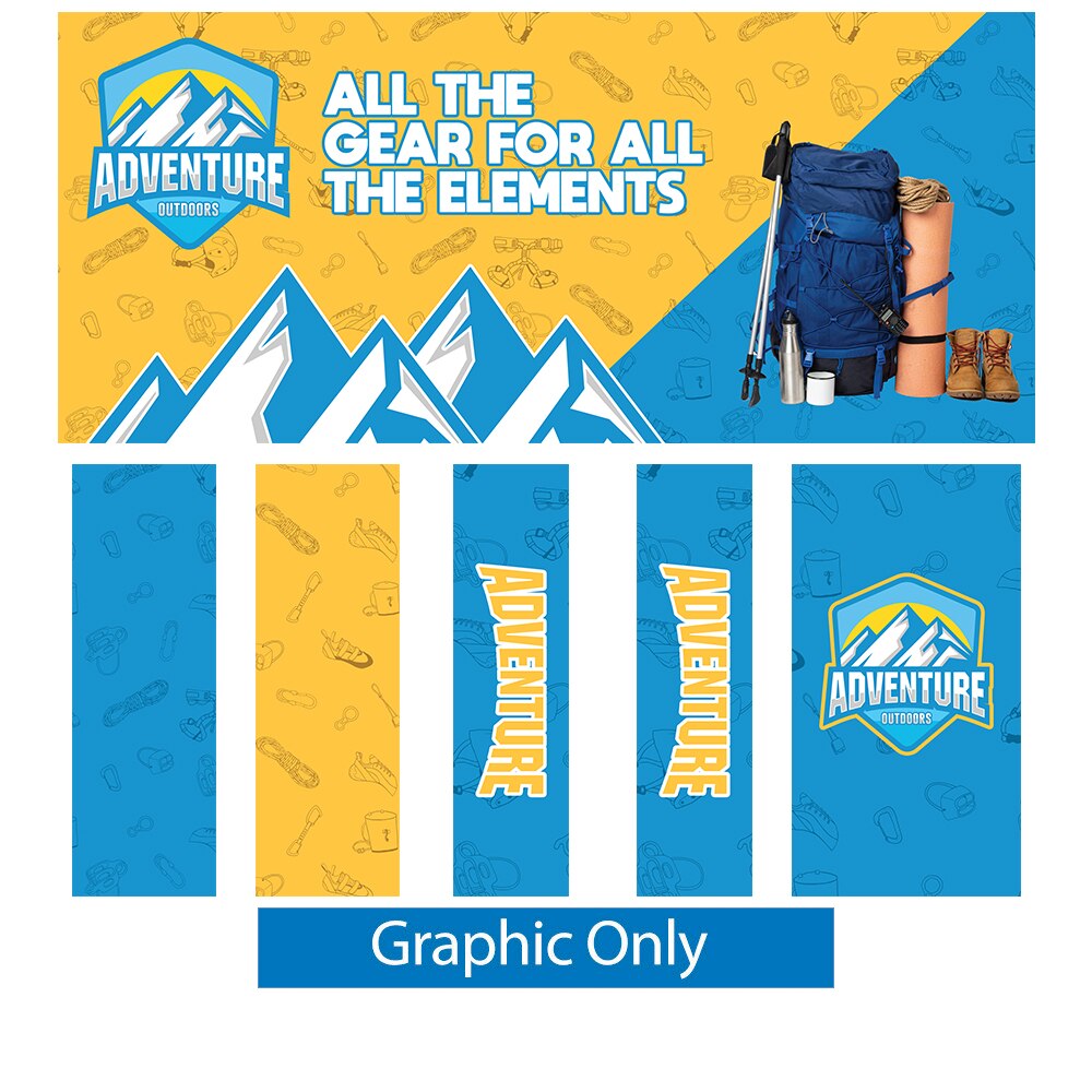 Wallbox 20ft w/Twin Storage — Single Sided Graphic Only with Black Back Fabric
